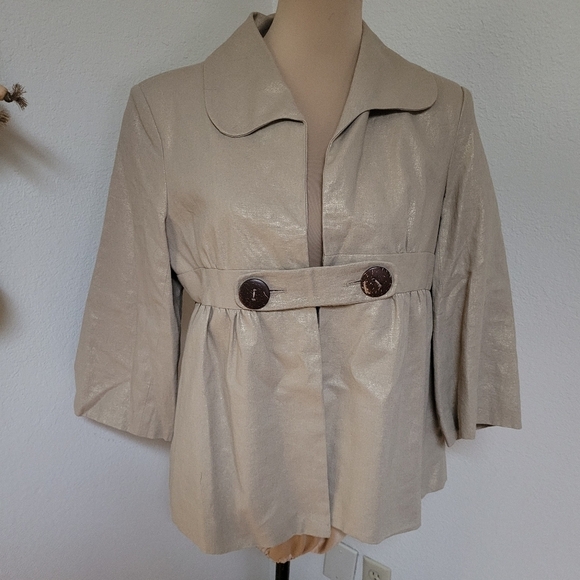 Robert Louis Gold Linen Jacket - Picture 1 of 5